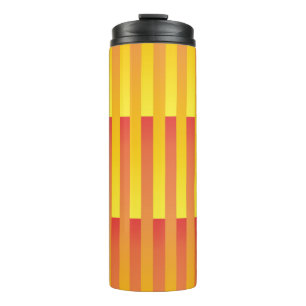 Bouteilles Isothermes Motif rayé jaune orange