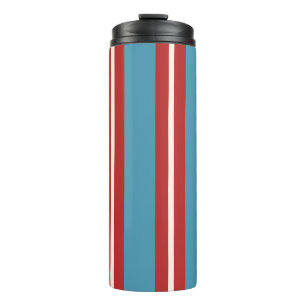 Bouteilles Isothermes Motif rayé rouge et bleu vibrant Design Moderne