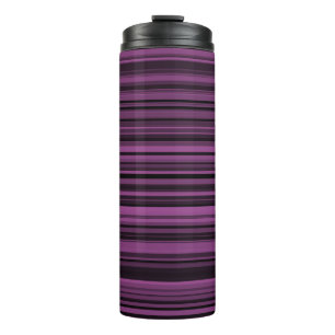 Bouteilles Isothermes Motif Rayures Noir Violet