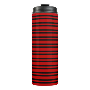 Bouteilles Isothermes Motif Rayures Rouges Noires