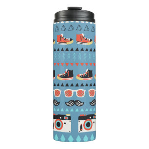 Bouteilles Isothermes Motif rétro hipster transparent