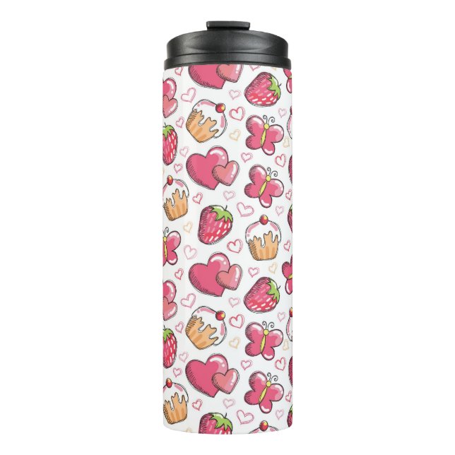 Bouteilles Isothermes motif romantique de nourriture (Devant)