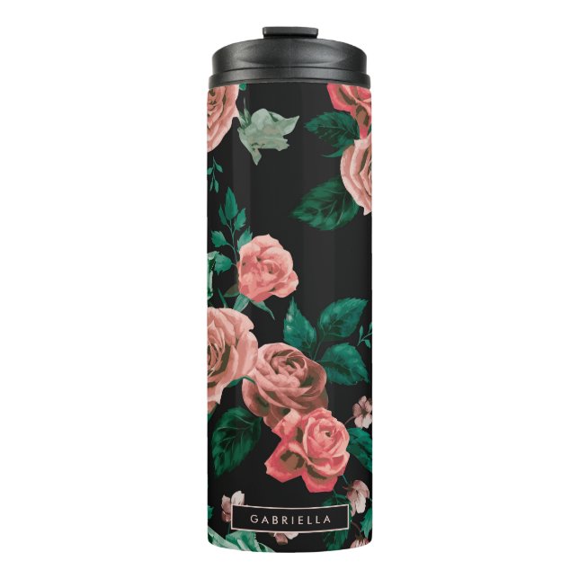 Bouteilles Isothermes Motif rose (Devant)