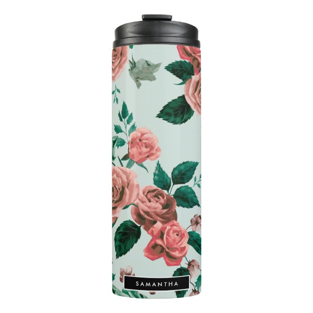 Bouteilles Isothermes Motif rose (Devant)