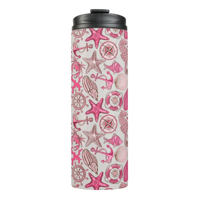 Bouteilles Isothermes Motif rose de mer (Devant)