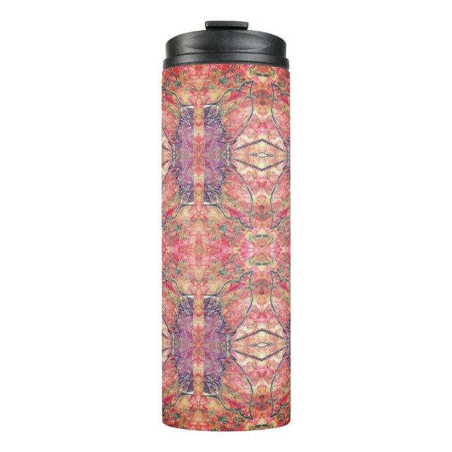 Bouteilles Isothermes Motif rose et violet (Devant)