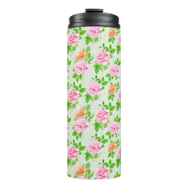 Bouteilles Isothermes Motif Roses Roses Fleurs (Devant)