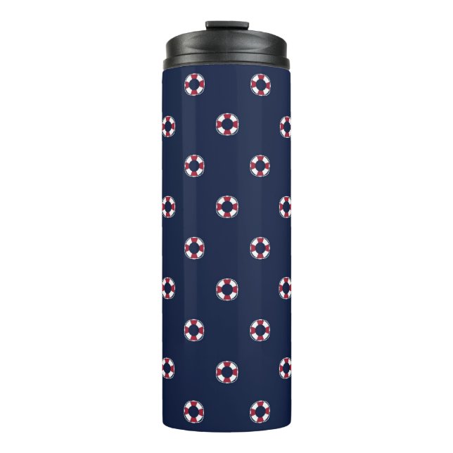 Bouteilles Isothermes Motif rouge et blanc de balise (Devant)