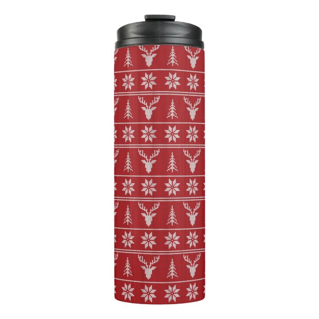Bouteilles Isothermes Motif rouge moche de Noël (Devant)