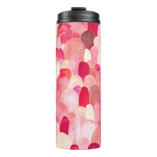 Bouteilles Isothermes Motif sans charme de taches roses, rouges et beige