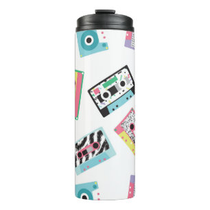 Bouteilles Isothermes Motif sans couture avec bandes audio dans style ré