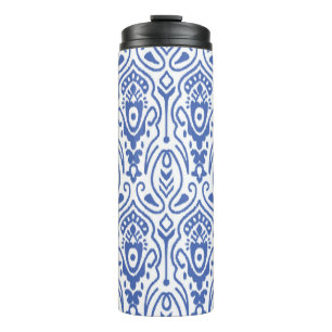 Bouteilles Isothermes Motif sans couture avec broderie. Tissu Ikat. Eth