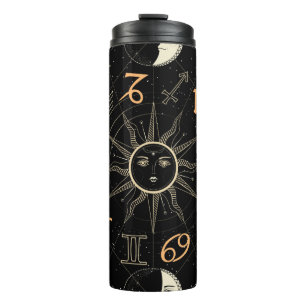 Bouteilles Isothermes Motif sans couture avec cercle Horoscope avec Zo