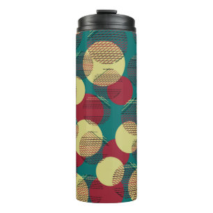 Bouteilles Isothermes Motif sans couture avec cercles et lignes.
