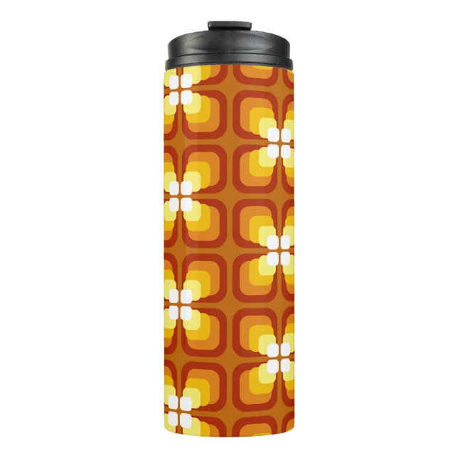 Bouteilles Isothermes Motif sans couture avec éléments floraux abstraits (Devant)