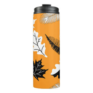 Bouteilles Isothermes motif sans couture avec feuilles. Collection d'aut