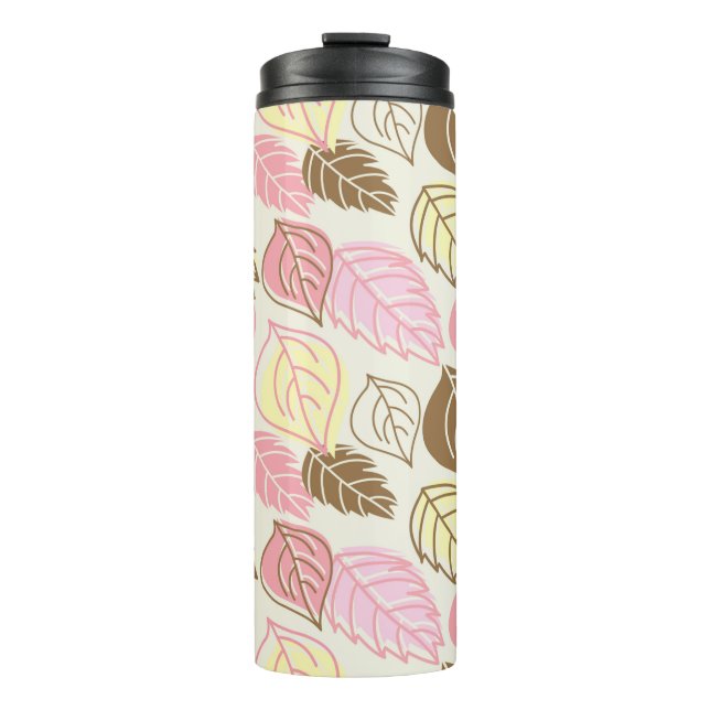 Bouteilles Isothermes Motif sans couture avec feuilles d'automne (Devant)