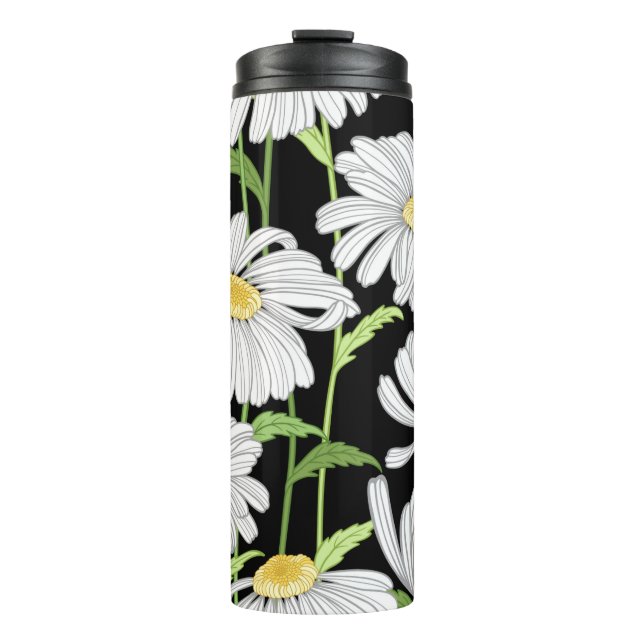 Bouteilles Isothermes motif sans couture avec fleurs d'été (Devant)