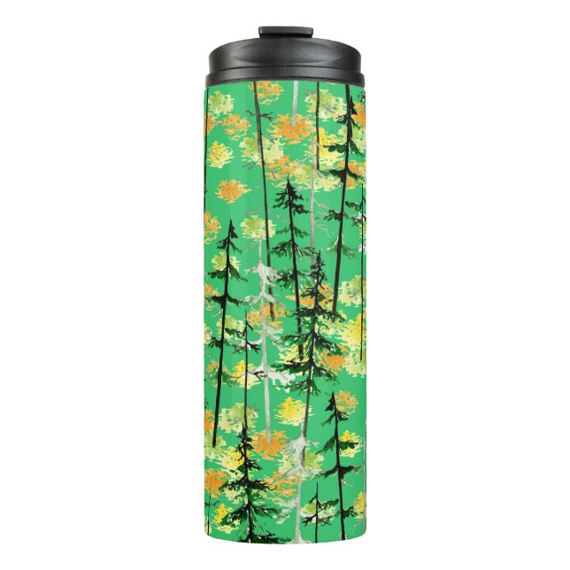 Bouteilles Isothermes Motif sans couture avec forêt d'automne (Devant)