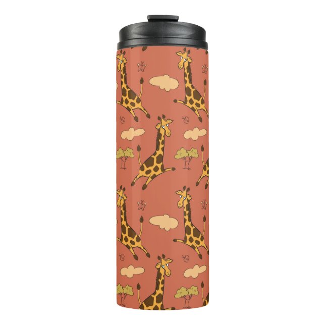 Bouteilles Isothermes Motif sans couture avec girafes (Devant)