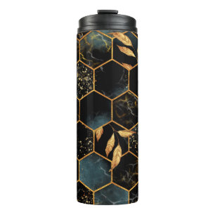 Bouteilles Isothermes Motif sans couture avec hexagone en marbre et le d