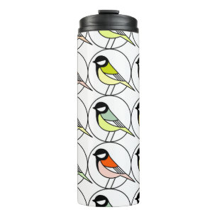 Bouteilles Isothermes Motif sans couture avec mésange