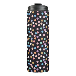 Bouteilles Isothermes Motif sans couture de confetti de fête, arrière -