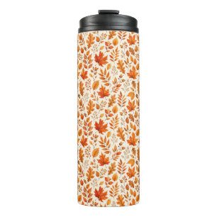 Bouteilles Isothermes Motif sans couture de feuilles d'automne chaudes