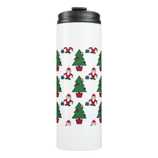 Bouteilles Isothermes Motif sans couture de Noël (Devant)