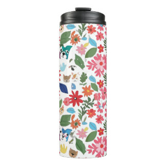 Bouteilles Isothermes Motif sans couture de personnages floraux et anima
