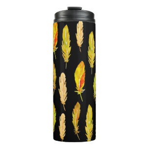 Bouteilles Isothermes Motif sans couture de plumes vives peintes en wat