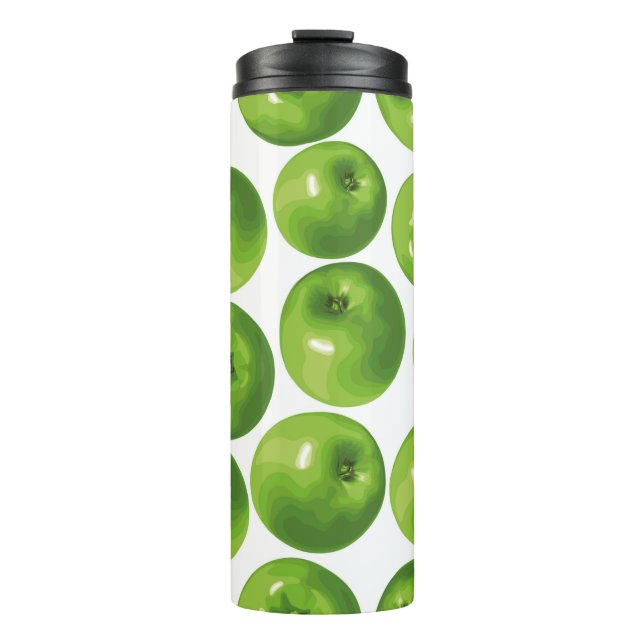 Bouteilles Isothermes Motif sans couture de pomme verte (Devant)