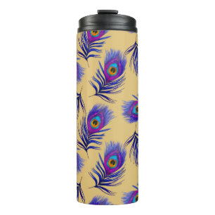 Bouteilles Isothermes Motif sans couture décorative avec beau paon