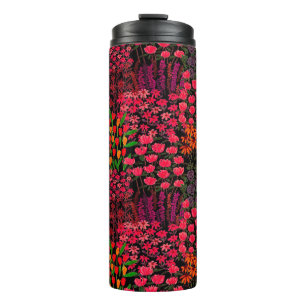 Bouteilles Isothermes Motif sans couture dessiné à la main avec fleurs s