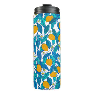 Bouteilles Isothermes Motif sans couture. Fleur de citron. Les fleurs so