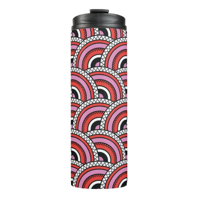 Bouteilles Isothermes Motif sans couture géométrique rétro (Devant)