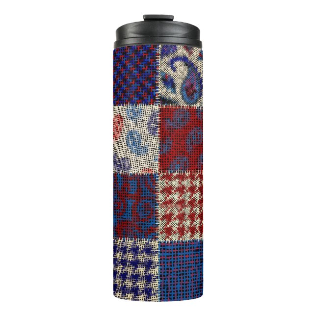 Bouteilles Isothermes Motif sans couture. Imitation d'un motif de patchw (Devant)