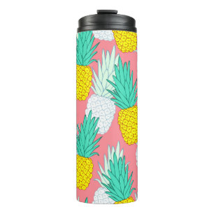 Bouteilles Isothermes Motif sans couture tropicale aux ananas exotiques.