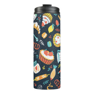 Bouteilles Isothermes Motif sans soudure rétro boulangerie avec points e