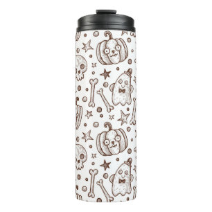 Bouteilles Isothermes motif sans soudure vintage avec éléments Halloween