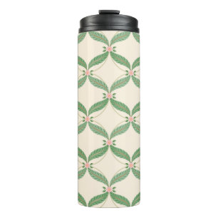 Bouteilles Isothermes Motif simple et transparent. Grille de feuilles et