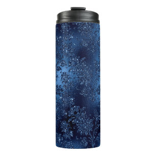 Bouteilles Isothermes Motif Sirène Paillettes Bleu Marine