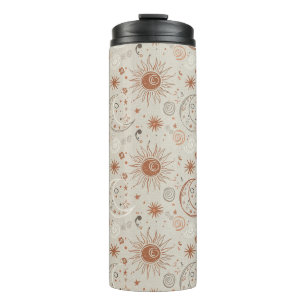 Bouteilles Isothermes Motif Soleil et Lune Boho