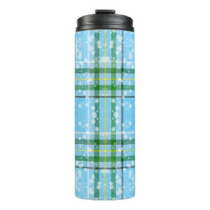 Bouteilles Isothermes Motif Tartan à carreaux de neige d'hiver