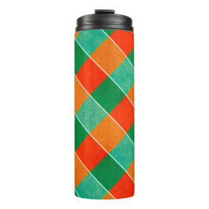 Bouteilles Isothermes Motif tartan rouge et vert