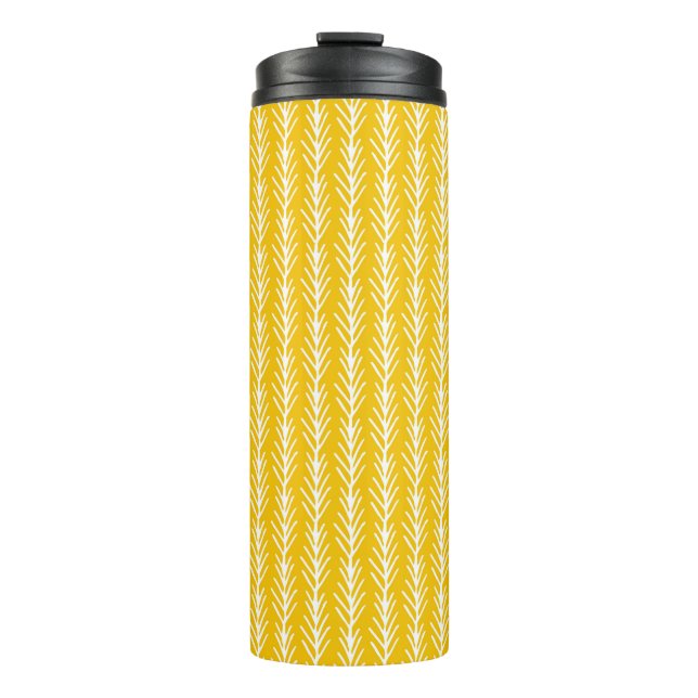 Bouteilles Isothermes Motif tiré par la main de blé d'or (Devant)