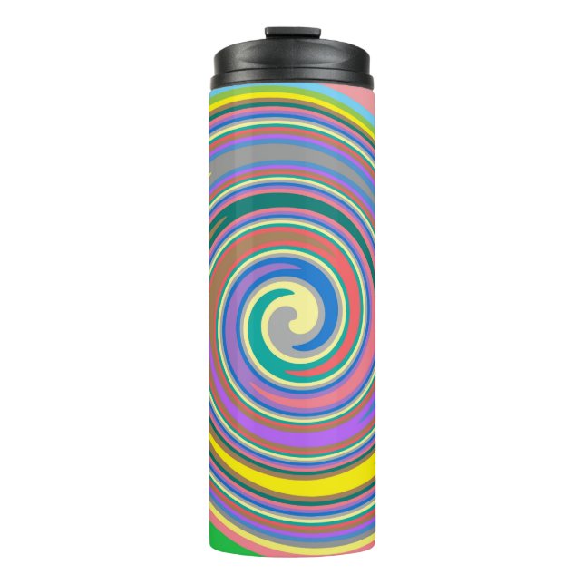 Bouteilles Isothermes Motif tourbillon arc-en-ciel (Devant)