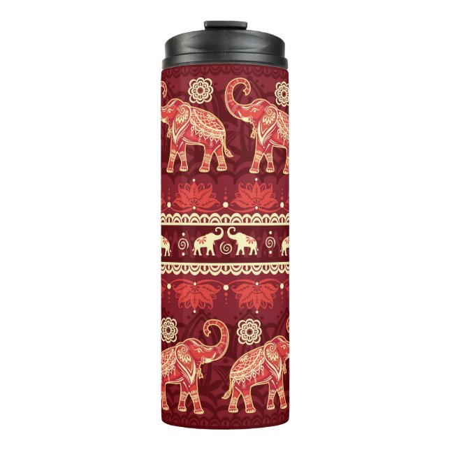 Bouteilles Isothermes Motif transparent avec éléphants  (Devant)