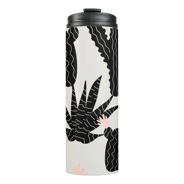 Bouteilles Isothermes Motif transparent avec illustration cactus (Devant)