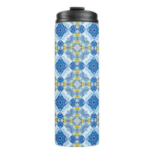 Bouteilles Isothermes Motif transparent symétrique coloré, design en b